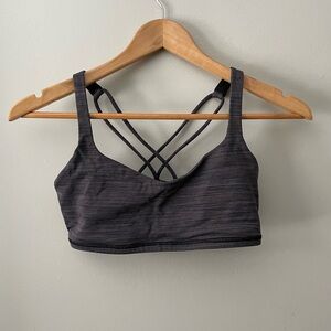 Lululemon “Free To Be” strappy cross Bra - size 4 / S- striped